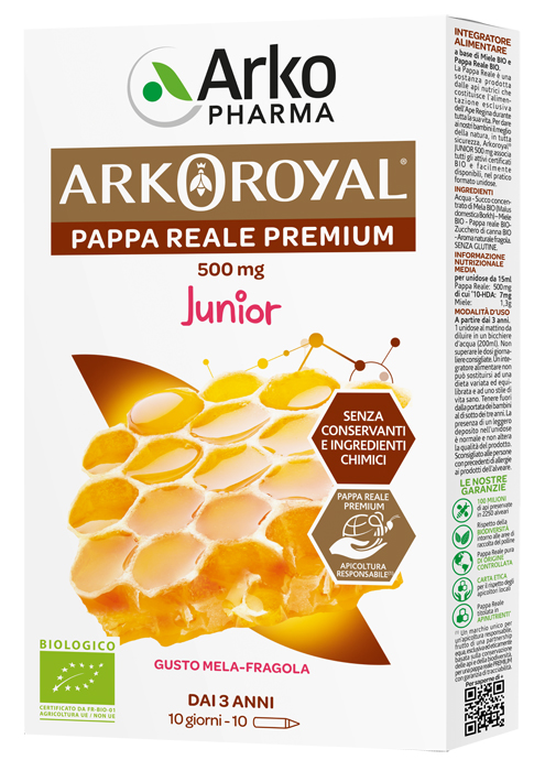 ARKOROYAL PAPPA REALE BIOLOGICA 500 MG 10 UNICA DOSE - Farmadott.it