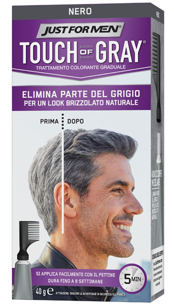 JUST FOR MEN TOUCH OF GRAY NERO 40 G - Farmadott.it