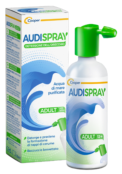 AUDISPRAY ADULT SOLUZIONE DI ACQUA DI MARE IPERTONICA SPRAY SENZA GAS DETERSIONE ORECCHIO 50 ML - Farmadott.it