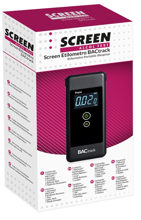 SCREEN ALCOL TEST SCREEN ETILOMETRO BACTRACK - Farmadott.it