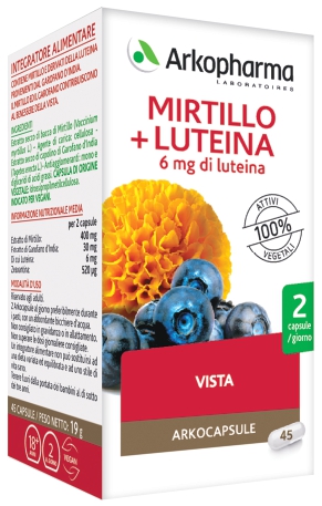 ARKO CAPSULE MIRTILLO+LUTEINA 45 CAPSULE - Farmadott.it