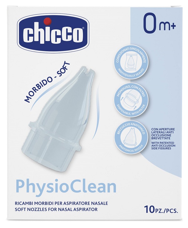RICAMBI MORBIDI PER ASPIRATORE NASALE CHICCO PHYSIOCLEAN - Farmadott.it