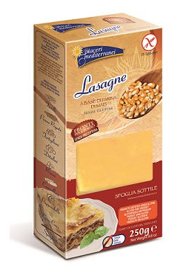 PIACERI MEDITERRANEI PASTA FARINA MAIS LASAGNE 250 G - Farmadott.it