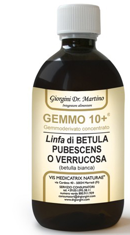 GEMMO 10+ BETULLA B LINFA 500 ML LIQUIDO ANALCOLICO - Farmadott.it