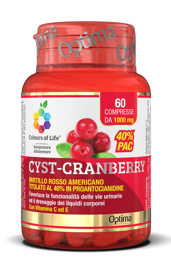 COLOURS OF LIFE CYST-CRANBERRY CON VITAMINA C E 60 COMPRESSE 1000 MG - Farmadott.it