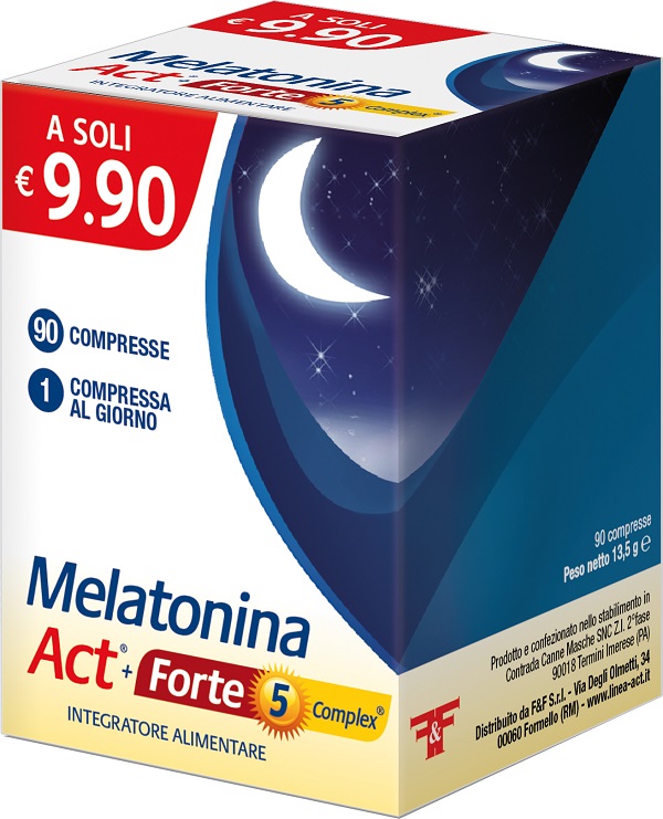 MELATONINA ACT+FORTE 5 COMPLEX 90 COMPRESSE - Farmadott.it