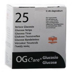 STRISCE MISURAZIONE GLICEMIA OGCARE 25 PEZZI - Farmadott.it