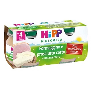 HIPP BIO OMOGENEIZZATO FORMAGGINO PROSCIUTTO 2X80 G - Farmadott.it