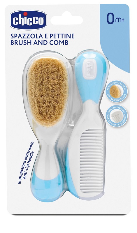 CHICCO SPAZZOLA + PETTINE AZZURRO - Farmadott.it