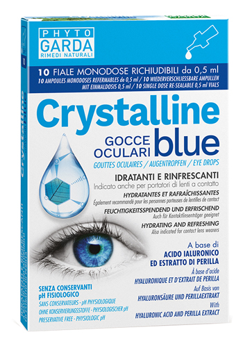 CRYSTALLINE BLUE GOCCE OCULARI MONODOSE 10 FIALE 0,5 ML - Farmadott.it