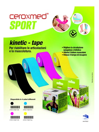 CEROXMED SPORT KINETIC TAPE BLU 1 PEZZO - Farmadott.it