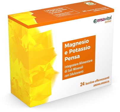 MAGNESIO E POTASSIO ARANCIA PENSA 24 BUSTINE EFFERVESCENTI - Farmadott.it