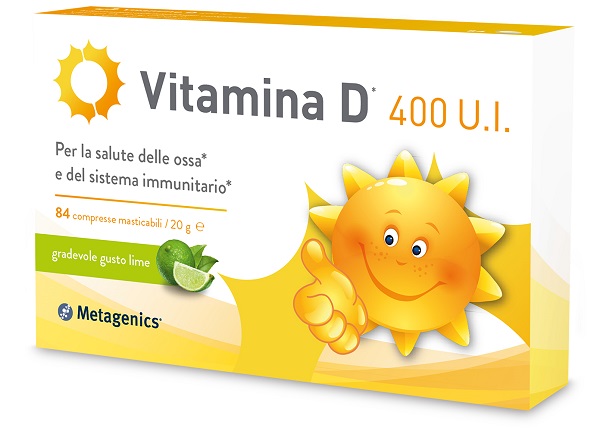 VITAMINA D 400 UI 84 COMPRESSE MASTICABILI GUSTO LIME - Farmadott.it