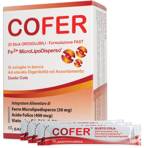 COFER 20 STICK OROSOLUBILI DA 1,6 G GUSTO COLA - Farmadott.it