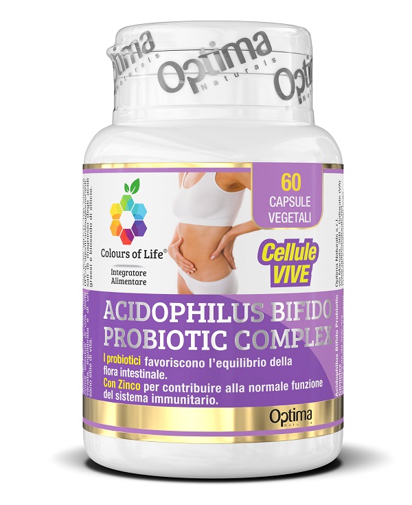 COLOURS OF LIFE ACIDOPHILUS BIFIDO COMPLEX 60 CAPSULE VEGETALI 500 MG - Farmadott.it