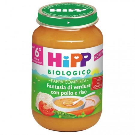 HIPP BIO PAPPA PRONTA FANTAS VERD POLLO RISO 190 G - Farmadott.it