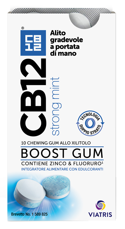 CB12 BOOST 10 CHEWING-GUM ZINCO E FLUORURO NEW FORMULATION - Farmadott.it