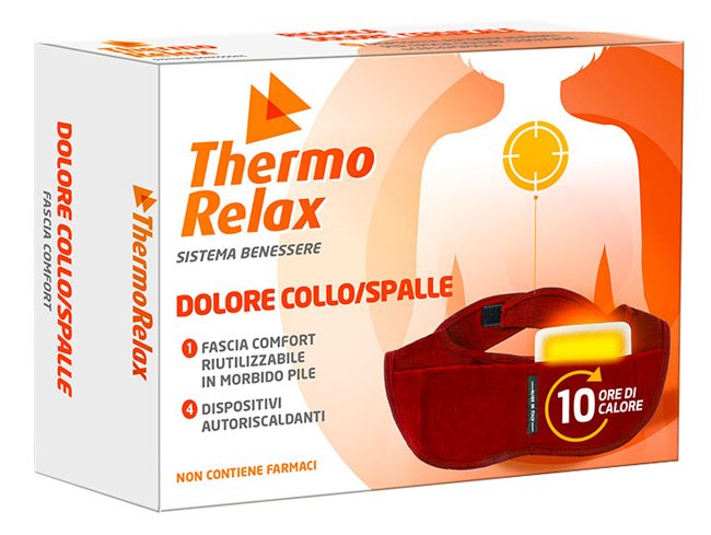 THERMORELAX FASCIA DOLORE COLLO SPALLE FASCIA+4 DISPOSITIVI AUTORISCALDANTI - Farmadott.it