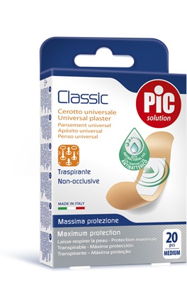 CEROTTO PIC CLASSIC 19X72 MM ANTIBATTERICO 20 PEZZI - Farmadott.it