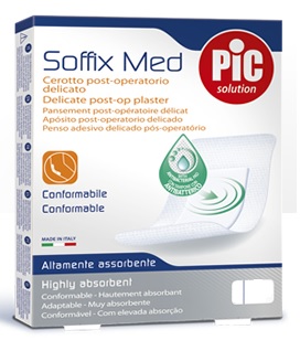 CEROTTO PIC SOFFIX MED IN TNT CON TAMPONE CENTRALE ASSORBENTE STERILE MONOUSO 30X10 CM STERILI ANTIBATTERICO 3 PEZZI - Farmadott.it