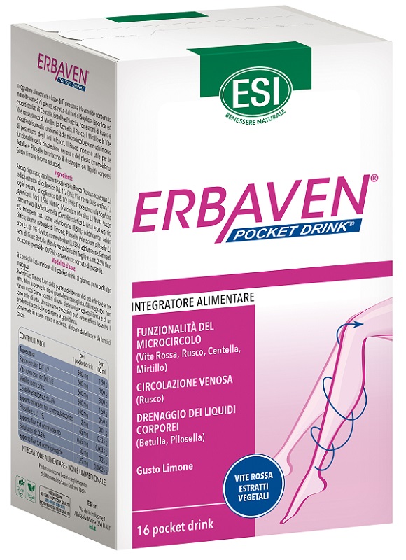ESI ERBAVEN 16 POCKET DRINK X 20 ML GUSTO LIMONE - Farmadott.it