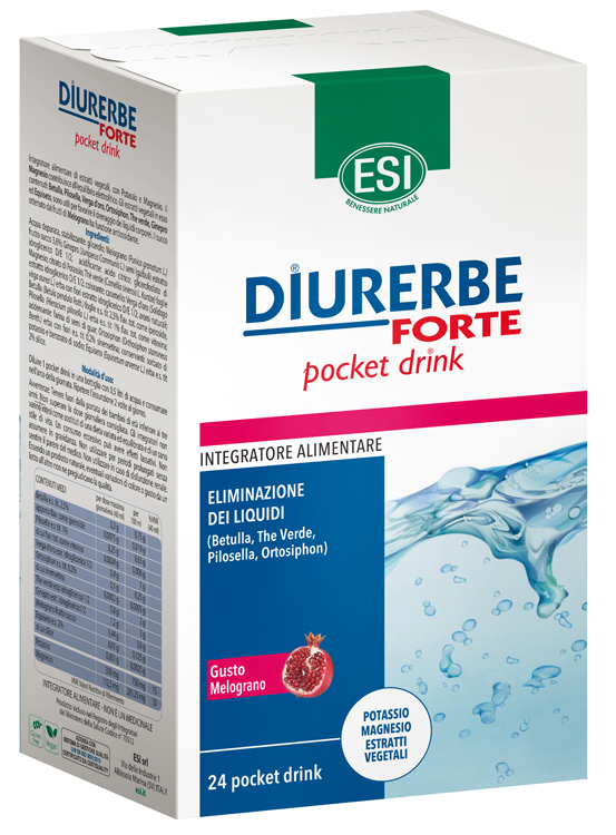 ESI DIURERBE FORTE POCKET DRINK MELOGRANO 24 X 20 ML - Farmadott.it