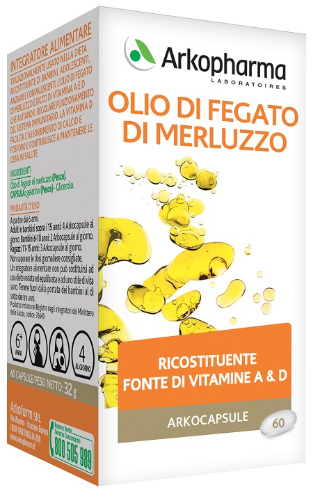 ARKO CAPSULE OLIO FEGATO MERLUZZO 60 CAPSULE - Farmadott.it