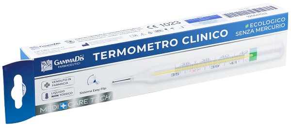 TERMOMETRO CLINICO ECOLOGICO SENZA MERCURIO 1 PEZZO MEDICARE - Farmadott.it