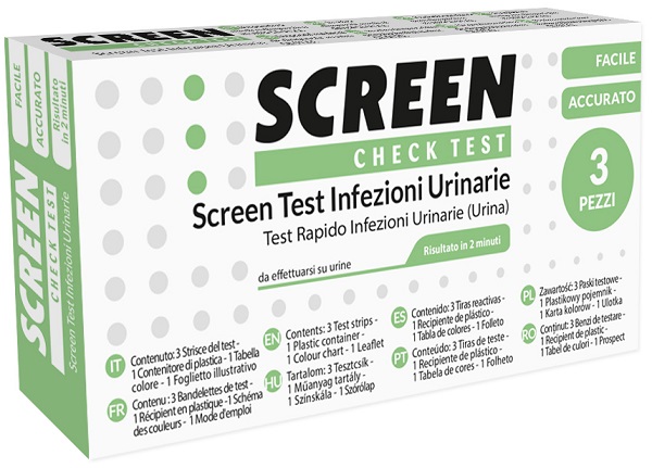 SCREEN TEST LEUCOCITI SANGUE NITRITO E PROTEINA URINA SCREEN TEST INFEZIONI VIE URINARIE 3 PEZZI - Farmadott.it