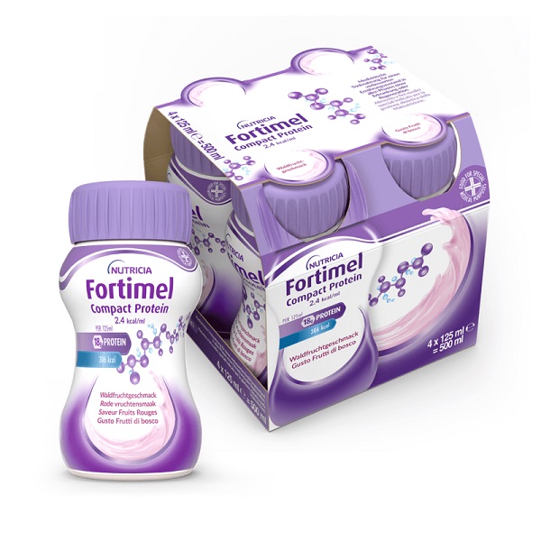 NUTRICIA FORTIMEL COMPACT PROTEIN GUSTO FRUTTI DI BOSCO 4 BOTTIGLIE DA 125 ML - Farmadott.it