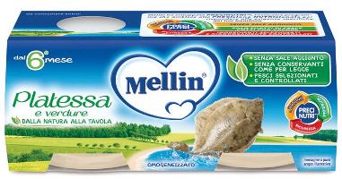 MELLIN OMOGENEIZZATO PLATESSA 2X80 G - Farmadott.it