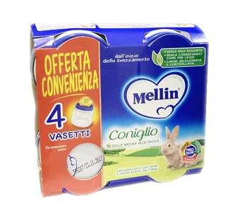 MELLIN OMOGENEIZZATO CONIGLIO 4X80 G - Farmadott.it