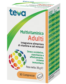 MULTIVITAMINICO ADULTI TEVA 30 COMPRESSE 30 G - Farmadott.it
