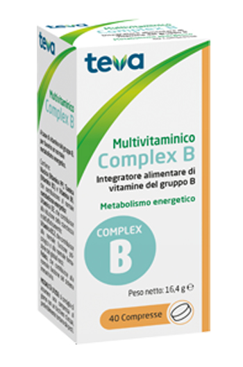 MULTIVITAMINICO COMPLEX B TEVA 40 COMPRESSE 16,4 G - Farmadott.it