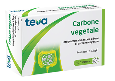 CARBONE VEGETALE TEVA 40 COMPRESSE 16,2 G - Farmadott.it