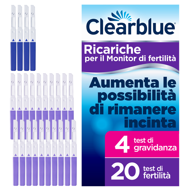 MONITOR DI FERTILITA' CLEARBLUE ADVANCED IN STICK 20 PEZZI + 4 TEST DI GRAVIDANZA - Farmadott.it