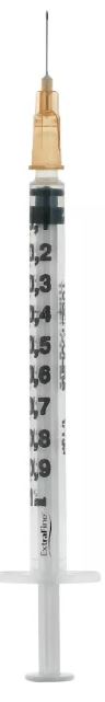 SIRINGA PER INSULINA EXTRAFINE TUB 1ML 100 UI AGO REMOVIBILE 26 GAUGE 0,45X12 MM 1 PEZZO - Farmadott.it