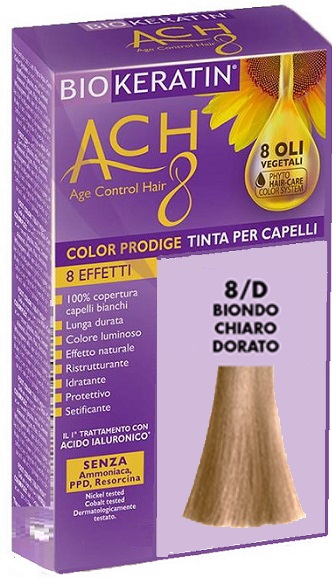 BIOKERATIN ACH8 COLOR PRODIGE 8/D BIONDO CHIARO DORATO - Farmadott.it