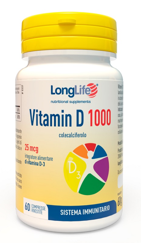 LONGLIFE VITAMIN D 1000UI 60 COMPRESSE RIVESTITE - Farmadott.it