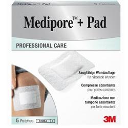MEDICAZIONE MEDIPORE+PAD 5X7,2CM 5PEZZI - Farmadott.it