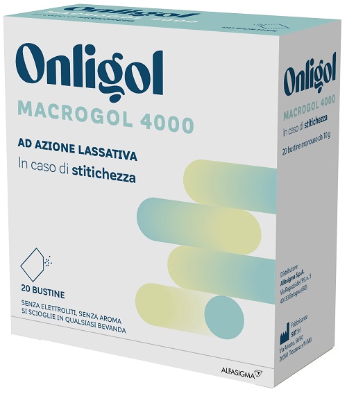 ONLIGOL MACROGOL 4000 20 BUSTINE 10 G SENZA ZUCCHERO - Farmadott.it
