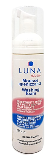 LUNADERM MOUSSE IGIENIZZANTE DETERGENTE INTIMO PELLI IRRITATE ED ALTERATE 150 ML - Farmadott.it