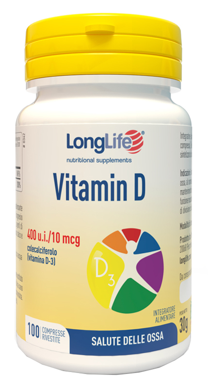 LONGLIFE VITAMIN D 400UI 100 COMPRESSE RIVESTITE - Farmadott.it