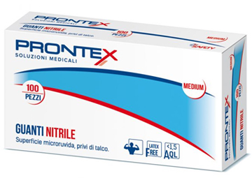 PRONTEX GUANTO IN NITRILE SENZA POLVERE GRANDE 8/9 100 PEZZI - Farmadott.it