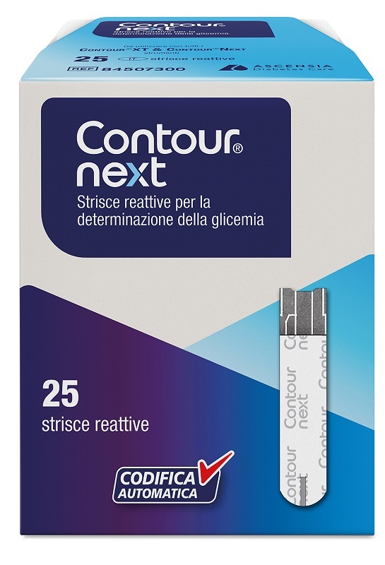STRISCE MISURAZIONE GLICEMIA CONTOUR NEXT 25 PEZZI - Farmadott.it