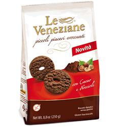 LE VENEZIANE BISCOTTI CACAO/NOCCIOLA 250 G - Farmadott.it