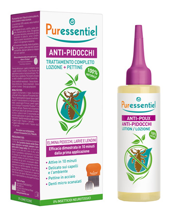 LOZIONE ANTIPIDOCCHI 100 ML + PETTINE PURESSENTIEL - Farmadott.it