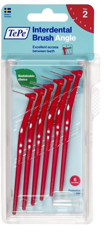 TEPE ANGLE SCOVOLINO ROSSO 0,5MM 6 PEZZI - Farmadott.it