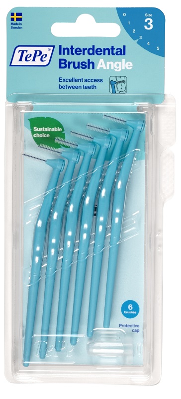 TEPE ANGLE SCOVOLINO BLU 0,6MM 6 PEZZI - Farmadott.it