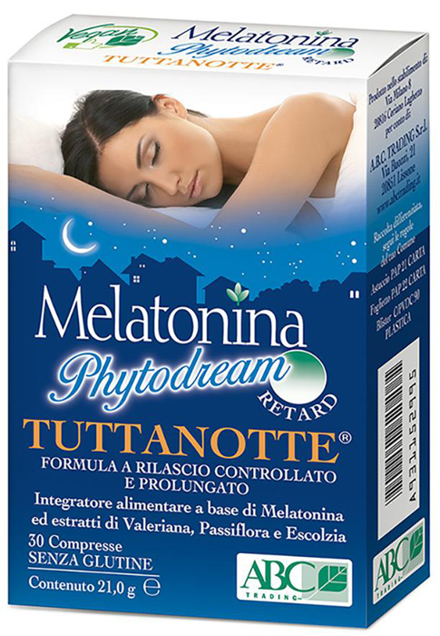MELATONINA PHYTODREAM TUTTANOTTE RETARD 30 COMPRESSE - Farmadott.it